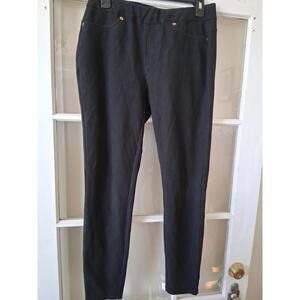 Michael Kors Women's Zinnia Pull-On Pants, Size Medium Black Stretch I1